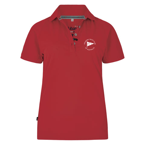 CYCA Riviera Technical SS Polo, Red (Women's)